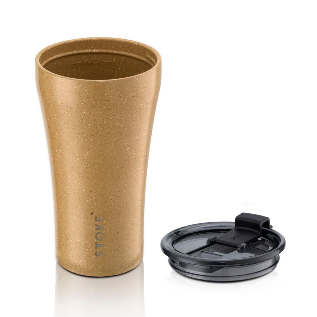 STTOKE Limited Edition Leakproof Ceramic Insulated Cup 12oz - Granite Yellow Stone