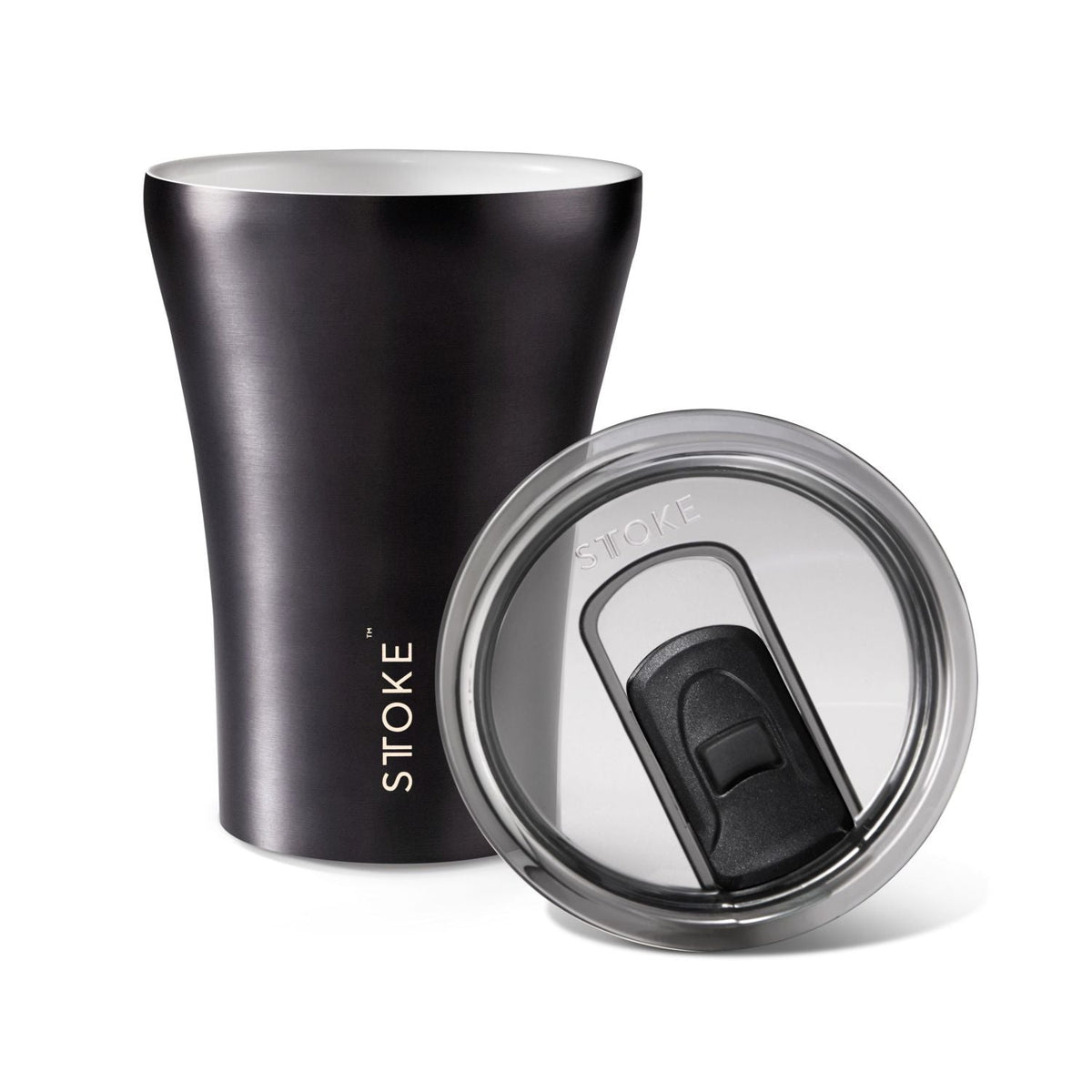 STTOKE Limited Edition Insulated Ceramic Cup 8oz - Gunmetal Grey