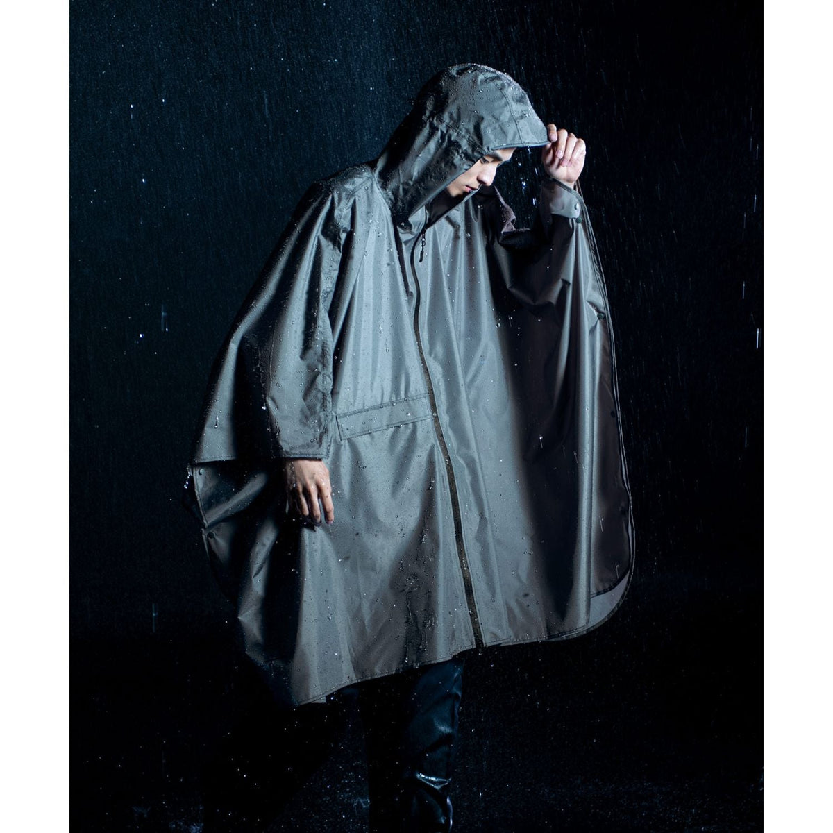 WPC IZA Rain Breaker Poncho Water Repellent One Size (Gray)