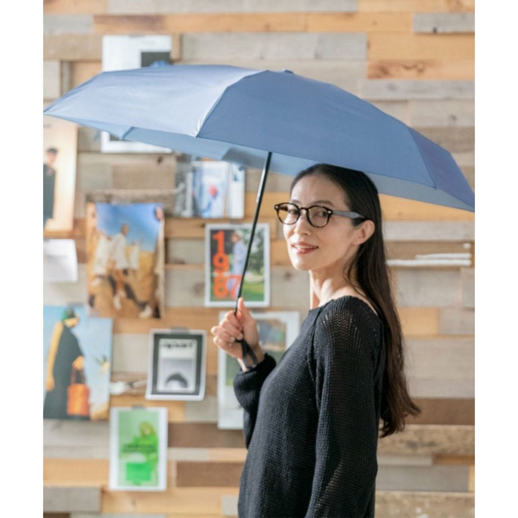 WPC UX Compact Tiny UV Protection Folding Umbrella 55cm (Blue Gray)