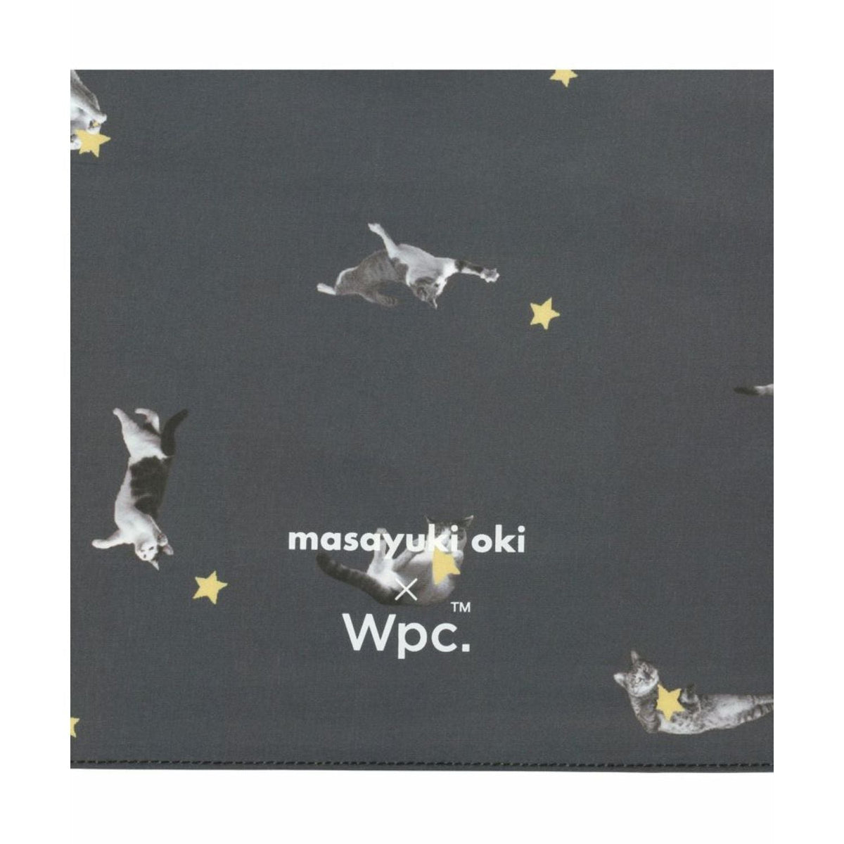 WPC X Masayuki Oki Neko UV Protection UPF 50+ Umbrella 49cm (Black)