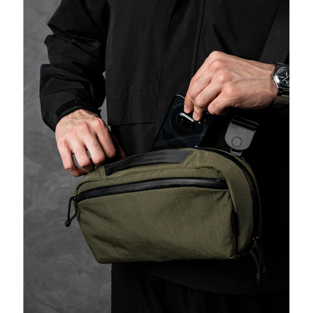 ALPAKA Eclipse Gaming Sling Axoflux 400D Washed Nylon (Green)