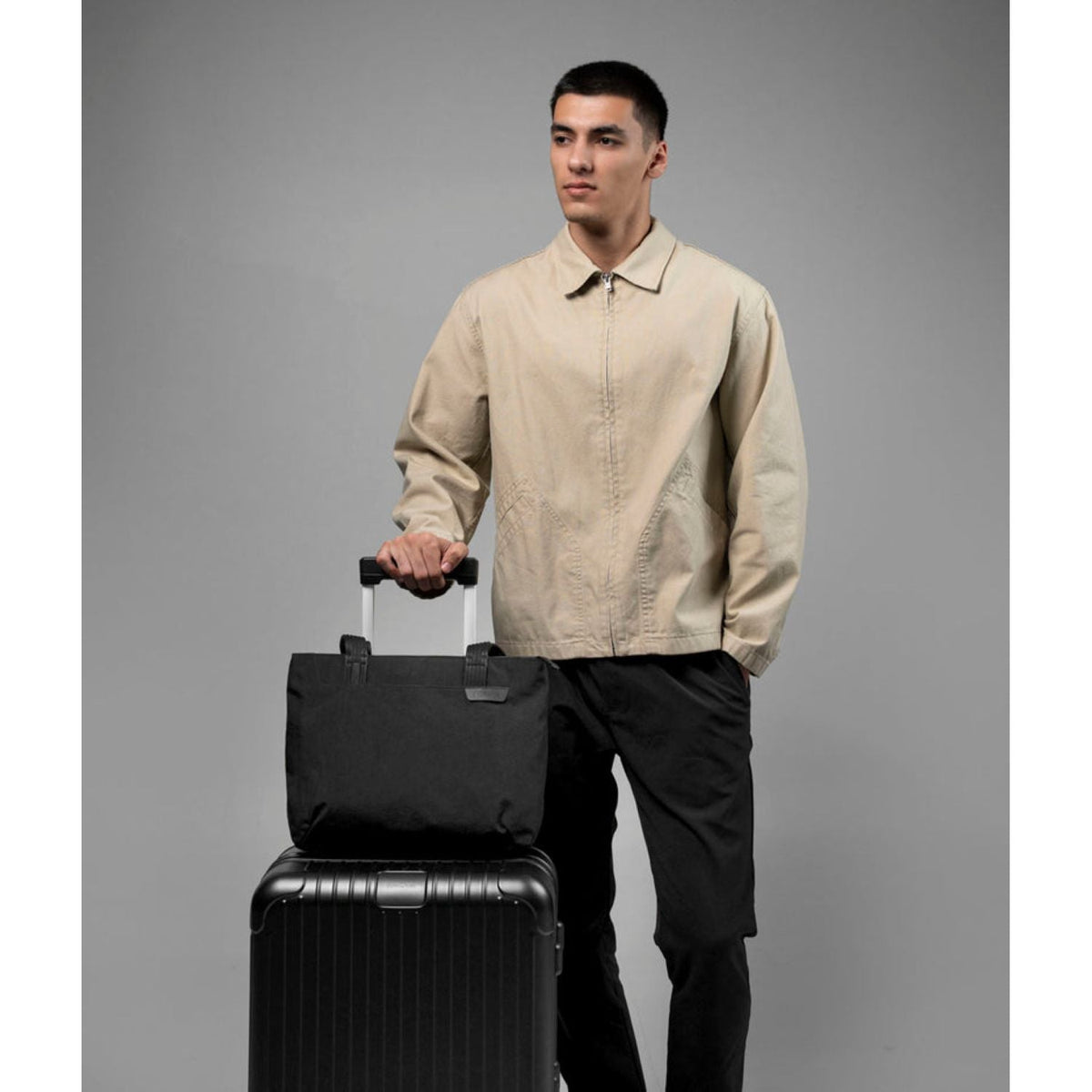 ALPAKA Flight Tote Bag (S) Axoflux 400D Ripstop Nylon (Black)