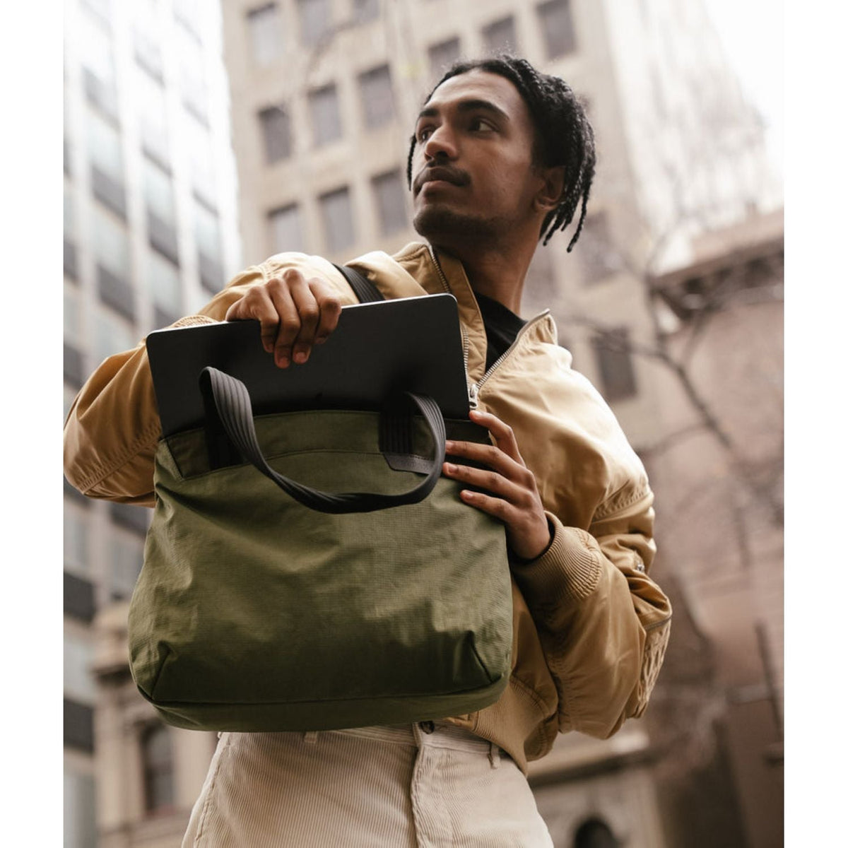 ALPAKA Flight Tote Bag (S) Axoflux 400D Ripstop Nylon (Green)