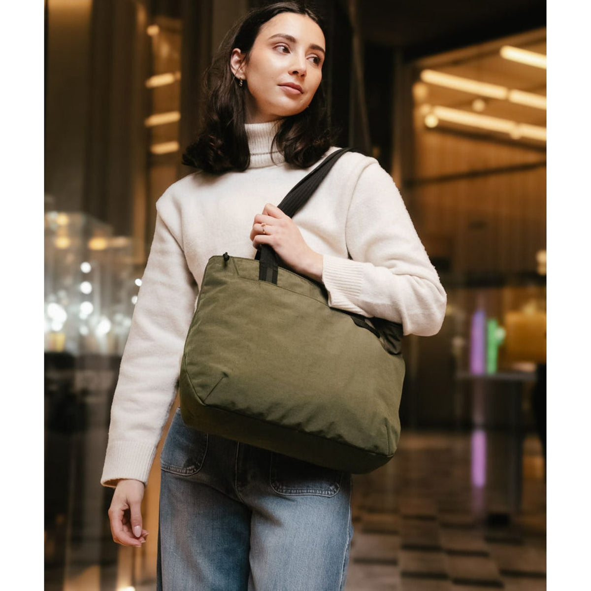ALPAKA Flight Tote Bag (S) Axoflux 400D Ripstop Nylon (Green)