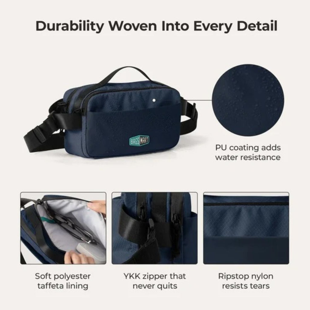 Bagsmart Blast Travel Sling Bag 3.3L (Shade Blue)