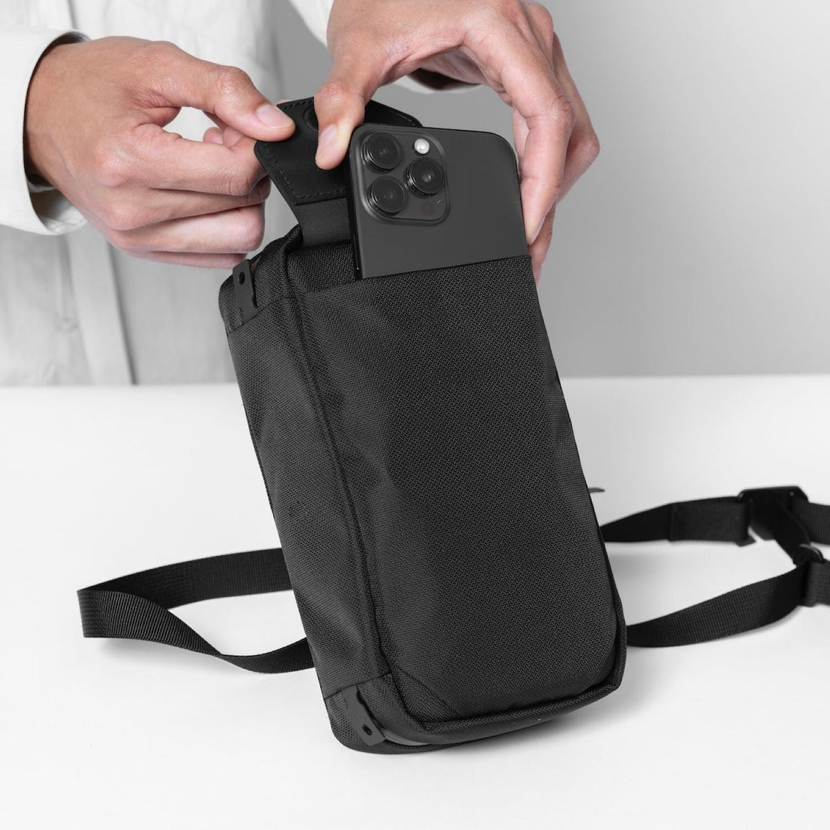 Black Ember TKX Cordura Rn66 Sling Bag 1.5L - Jet Black