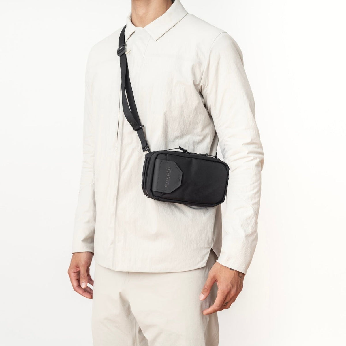 Black Ember TKX Cordura Rn66 Sling Bag 1.5L - Jet Black