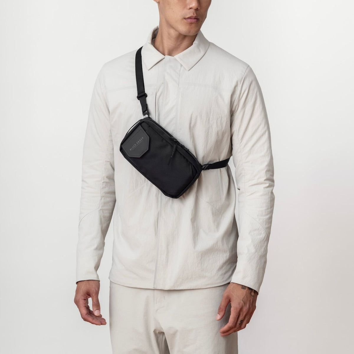 Black Ember TKX Cordura Rn66 Sling Bag 1.5L - Jet Black