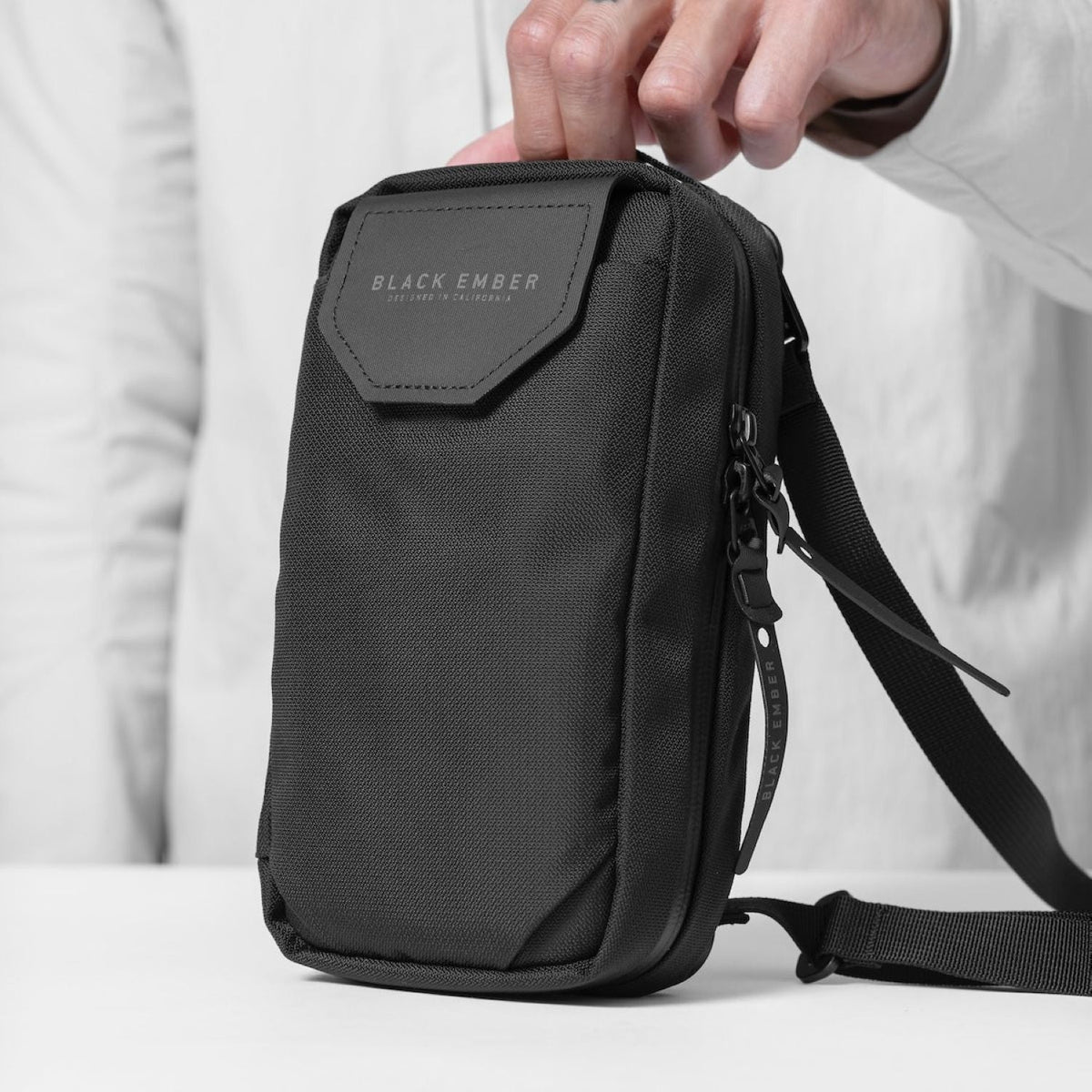 Black Ember TKX Cordura Rn66 Sling Bag 1.5L - Jet Black