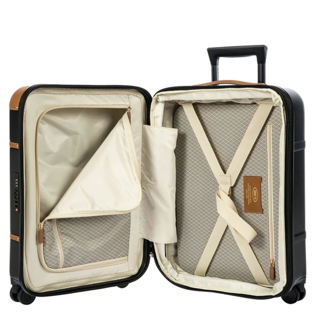 BRIC'S Bellagio 21" Carry-On Spinner Expandable (Black/Tan)