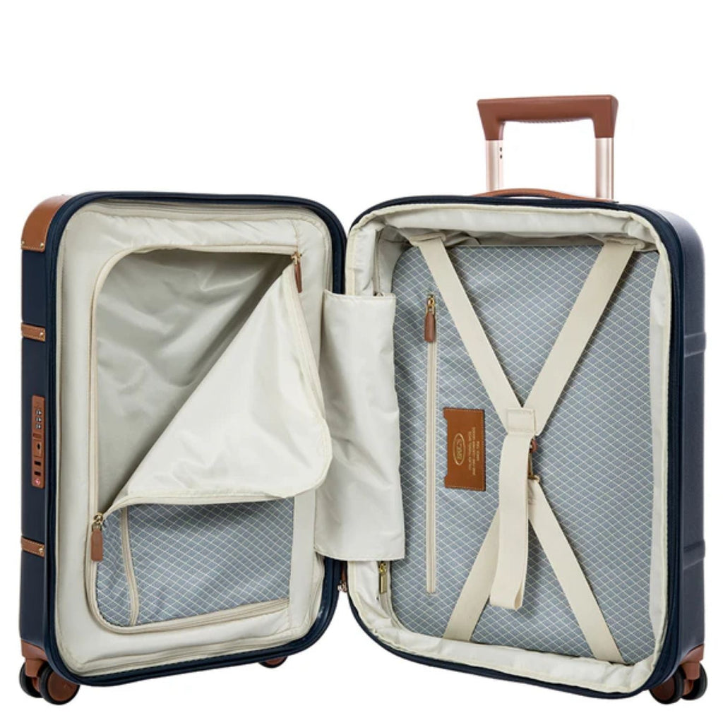 BRIC'S Bellagio 21" Carry-On Spinner Expandable (Blue/Tan)