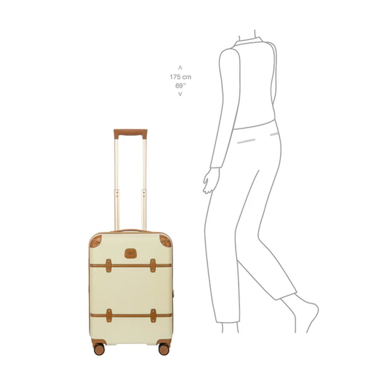 BRIC'S Bellagio 21" Carry-On Spinner Expandable (Cream)