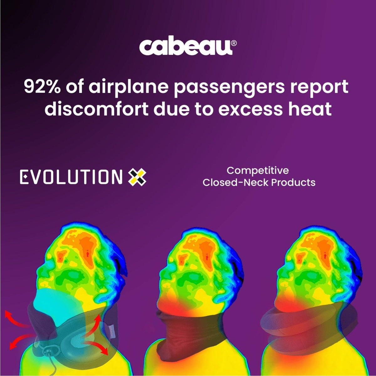 Cabeau Evolution X Travel Pillow - Sapphire Dark Blue / Light Blue