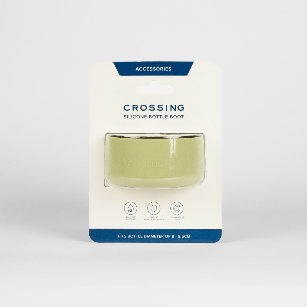 Crossing Silicone Water Bottle Boot - Fits Diameter 8-8.5cm (780ml) Blistered Pack - Moss