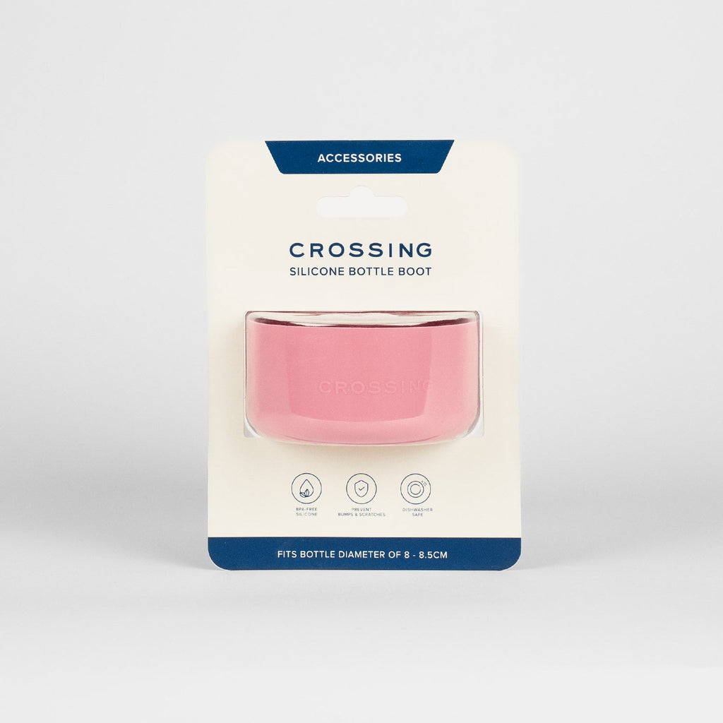 Crossing Silicone Water Bottle Boot - Fits Diameter 8-8.5cm (780ml) Blistered Pack - Pink