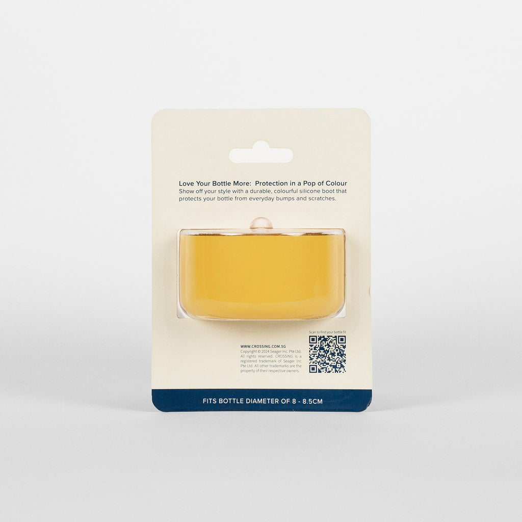 Crossing Silicone Water Bottle Boot - Fits Diameter 8-8.5cm (780ml) Blistered Pack - Yellow