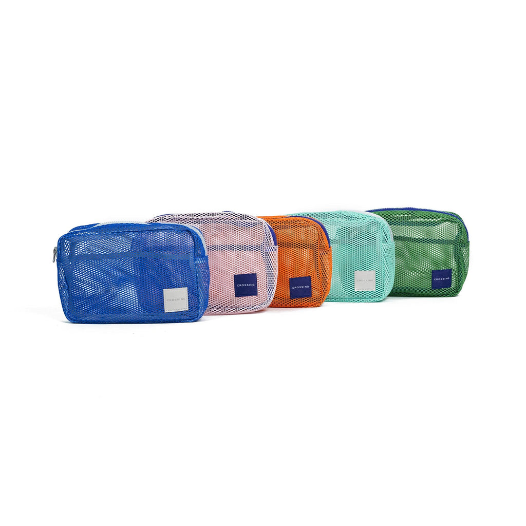 Crossing Jules Everywhere Mesh Pouch (Large) - Orange/Blue