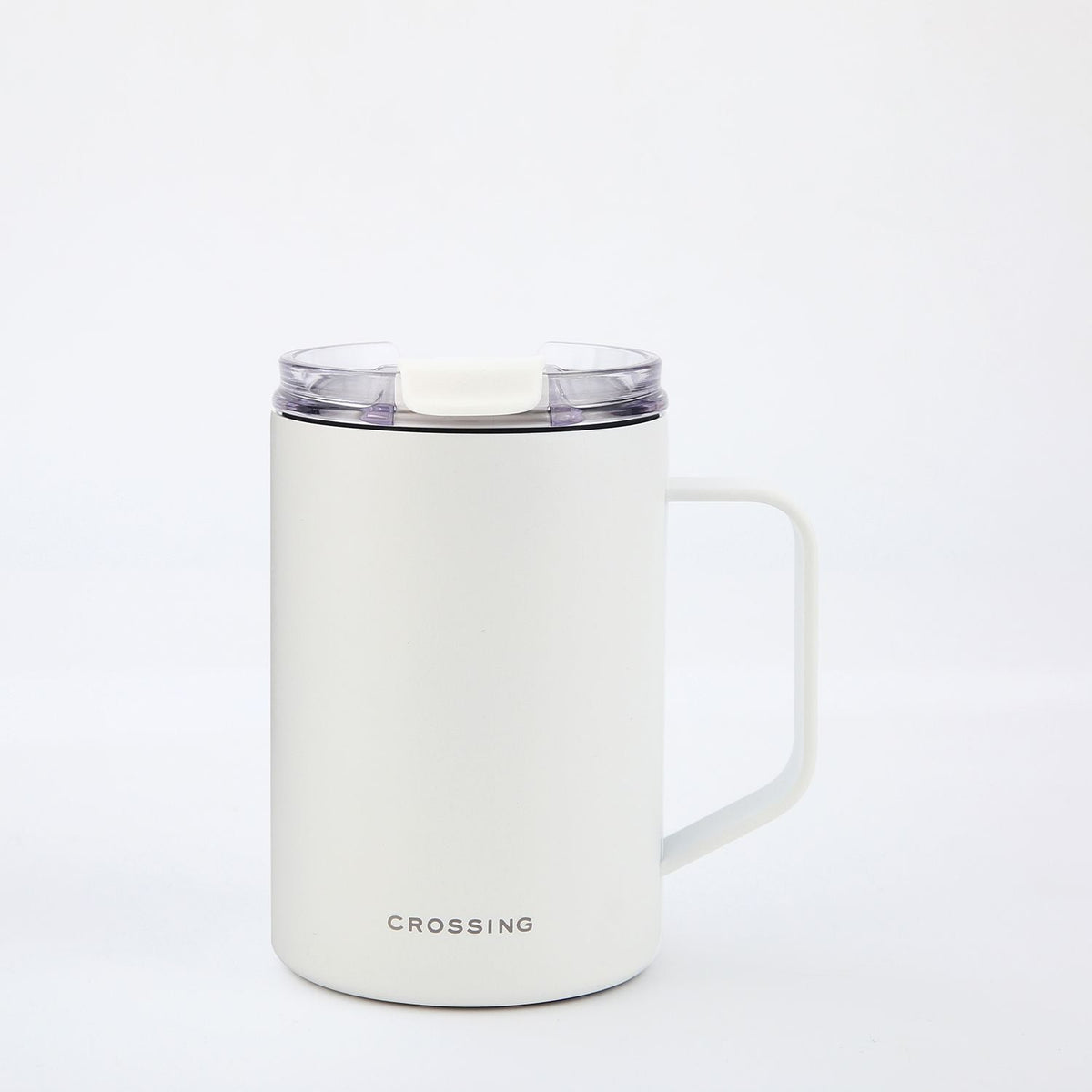 Crossing Neo V2 Insulated S/S Leakproof Lid Ceramic Mug W Handle And Silicone Base 400ml - Frost White