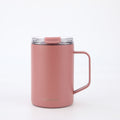 Crossing Neo V2 Insulated S/S Leakproof Lid Ceramic Mug W Handle And Silicone Base 400ml - Rose Quartz
