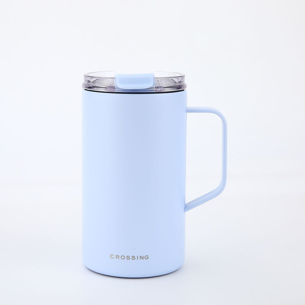 Crossing Neo V2 Insulated S/S Leakproof Lid Ceramic Mug W Handle And Silicone Base 500ml - Sky Blue