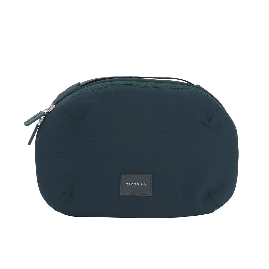 Crossing Nylon Checked Hanging Toiletry Bag Pro - Forest Green