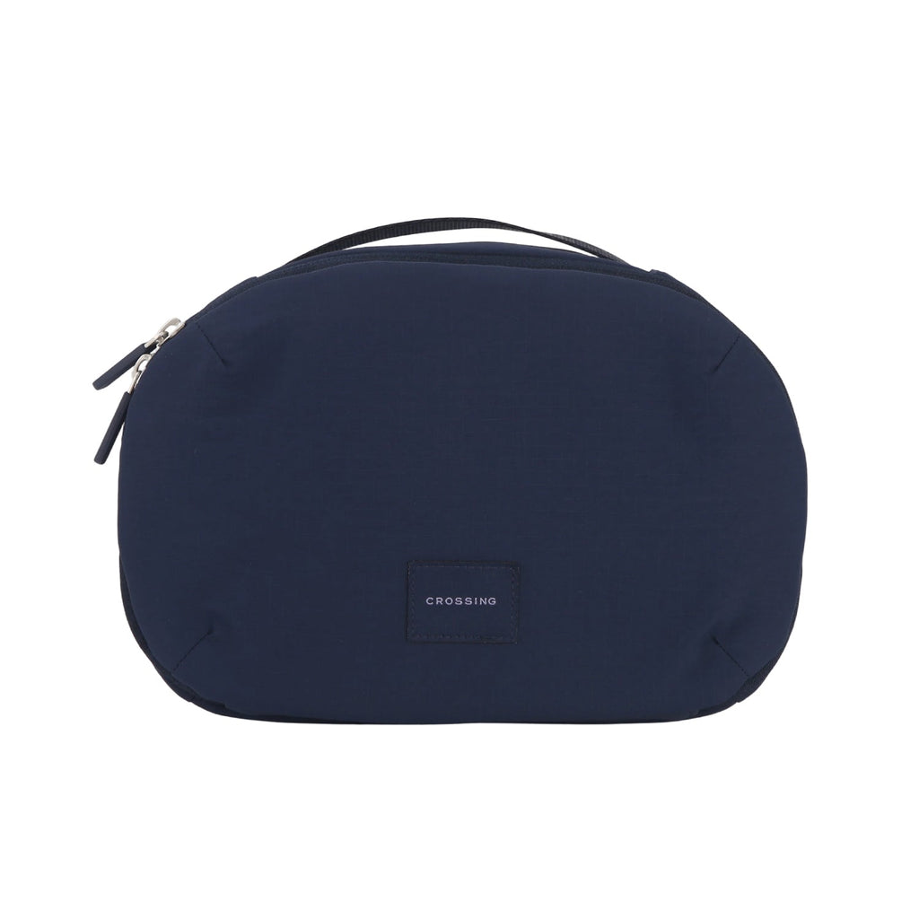 Crossing Nylon Checked Hanging Toiletry Bag Pro - Navy