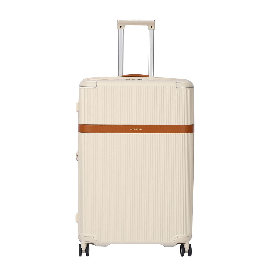 Crossing RIVE Polycarbonate Hard Case Large Luggage - Cream
