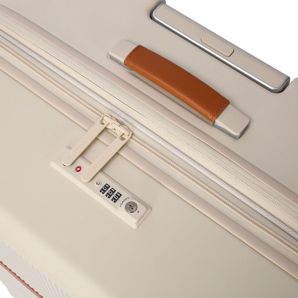 Crossing RIVE Polycarbonate Hard Case Large Luggage - Cream