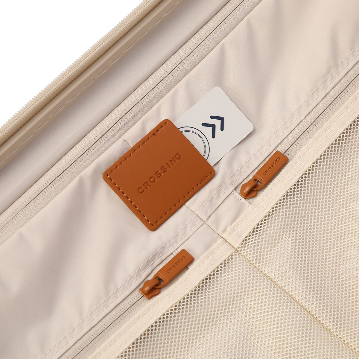 Crossing RIVE Polycarbonate Hard Case Large Luggage - Cream