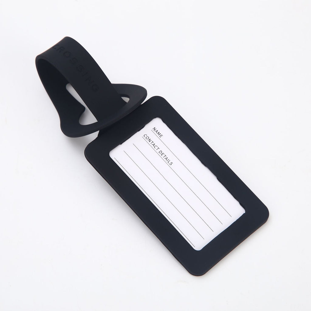 Crossing Silicone Luggage Tag - Black