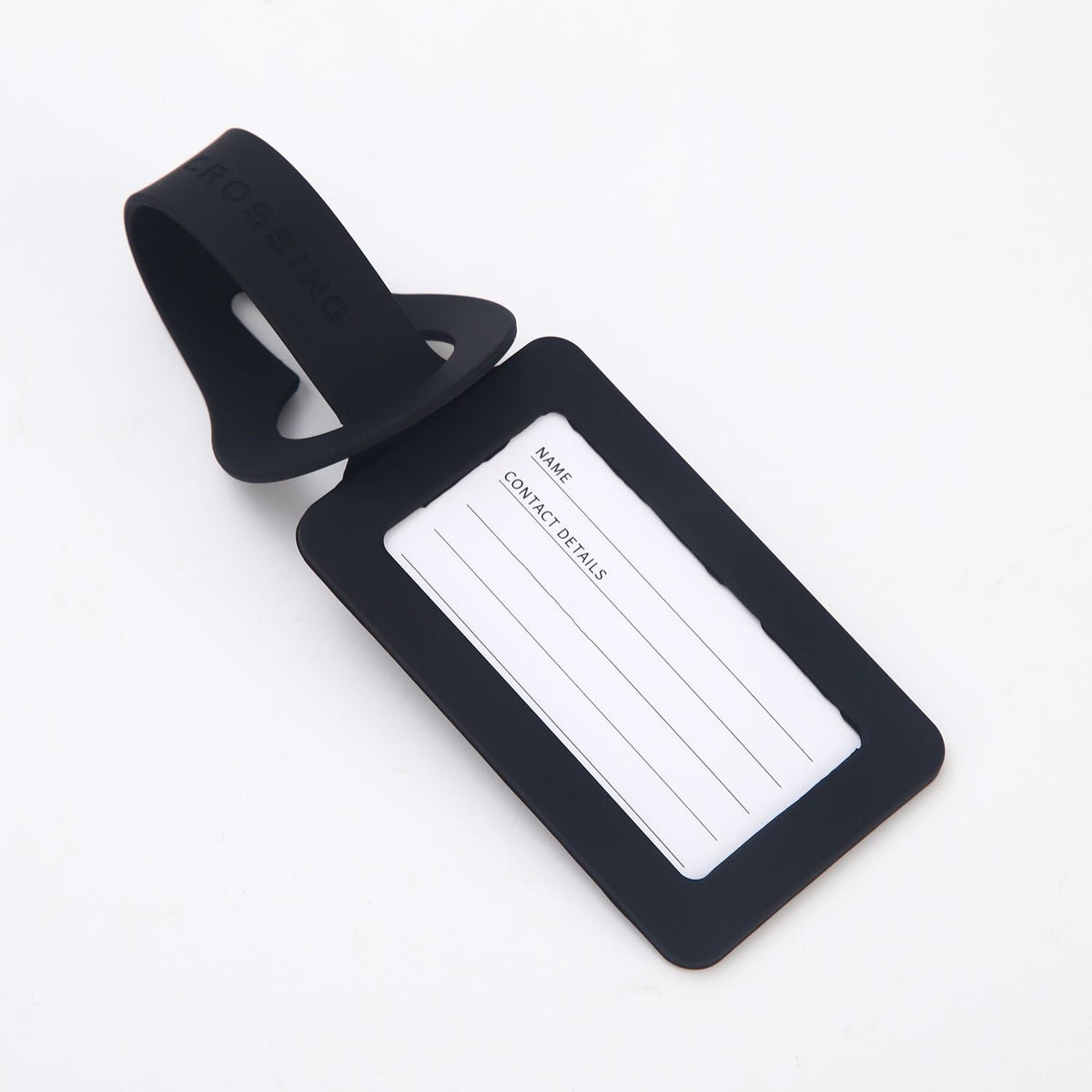 Crossing Silicone Luggage Tag - Black