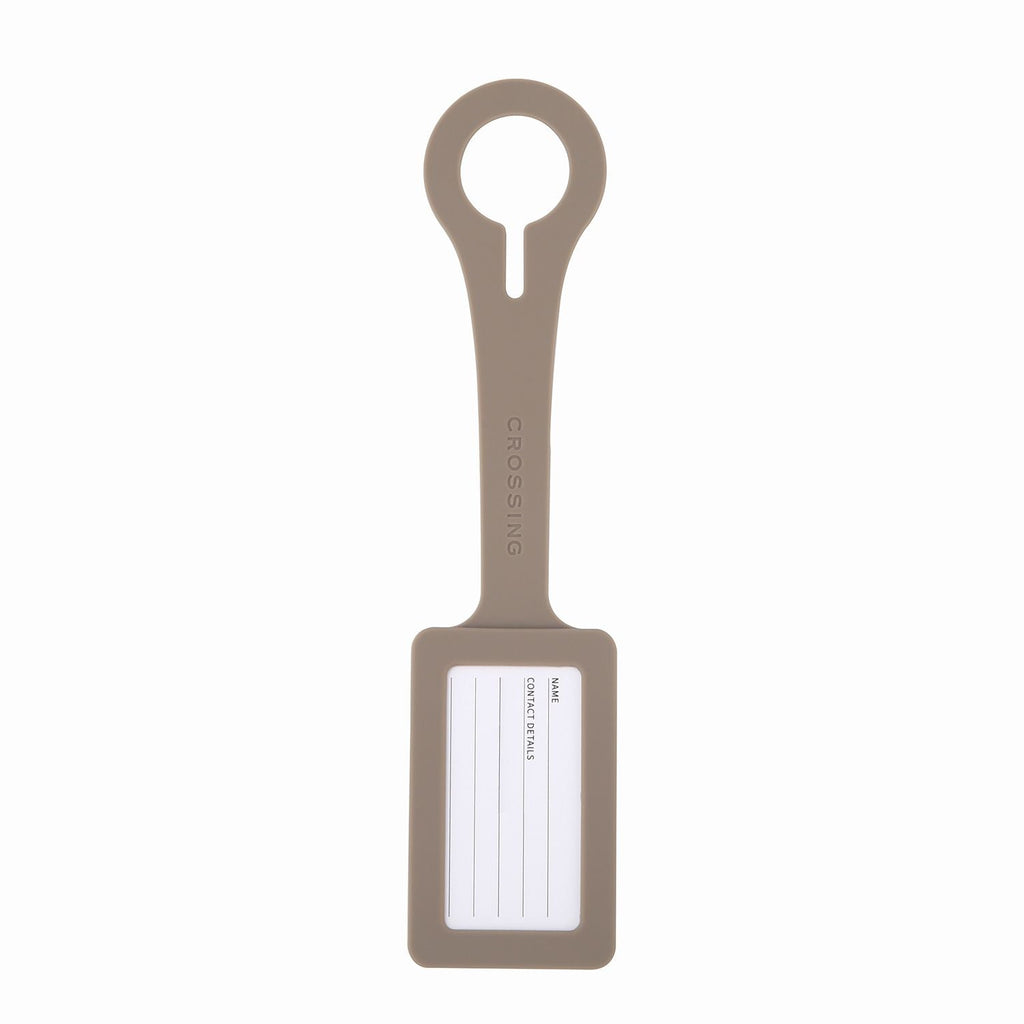 Crossing Silicone Luggage Tag - Cement Grey