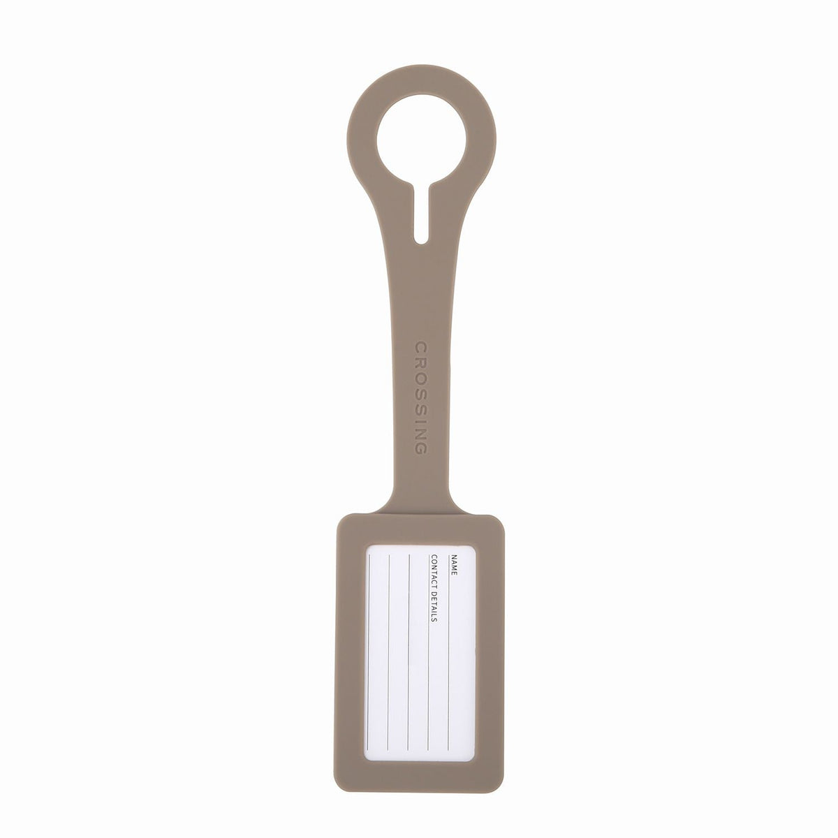 Crossing Silicone Luggage Tag - Cement Grey