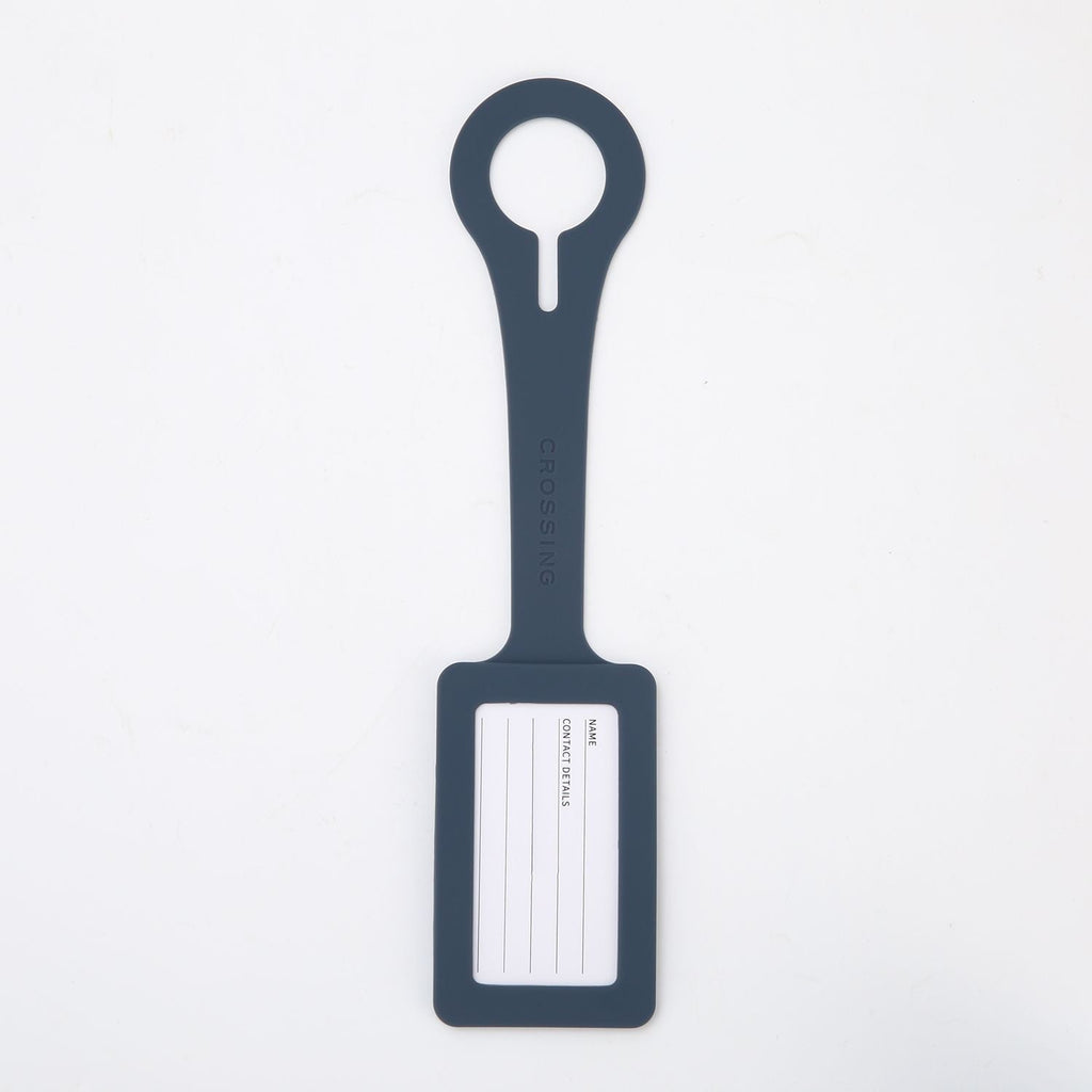 Crossing Silicone Luggage Tag - Charcoal Grey