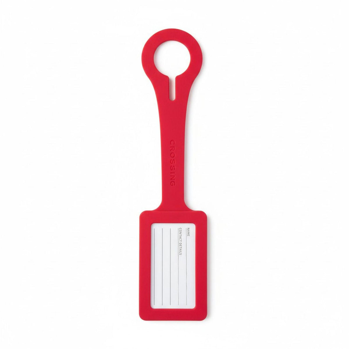 Crossing Silicone Luggage Tag - Singapore (Red)