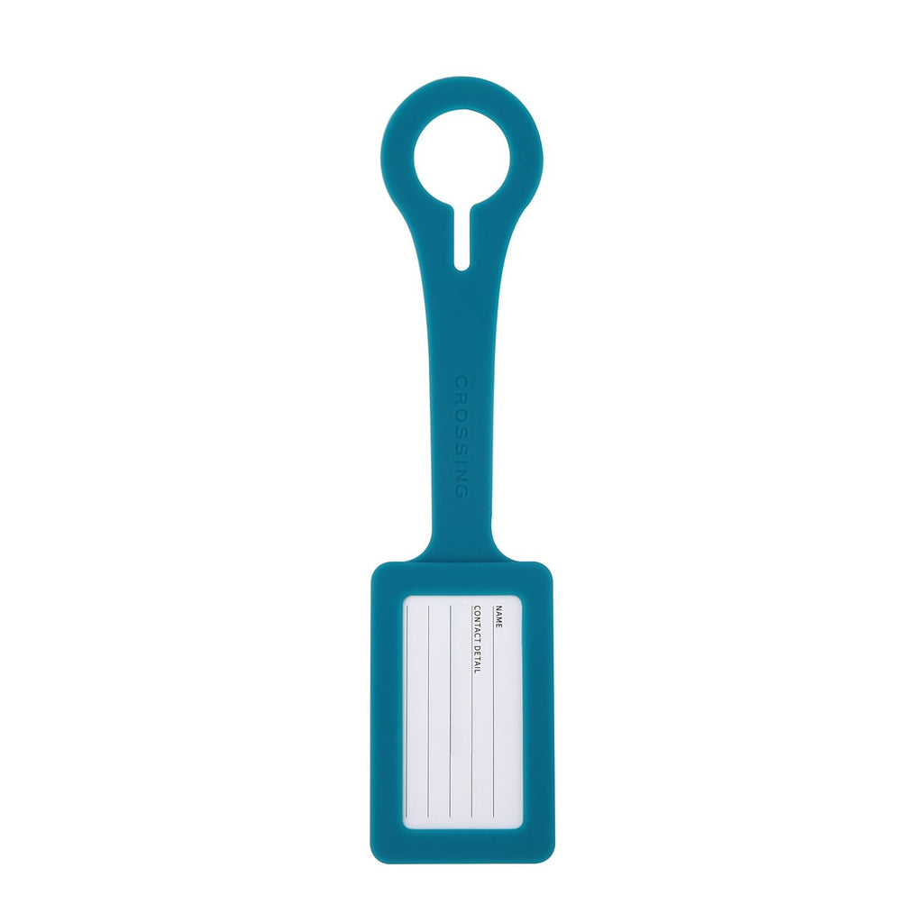 Crossing Silicone Luggage Tag - Teal Green