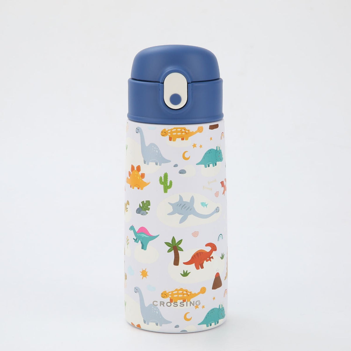 Crossing S/S 316 Kids' Insulated Water Bottle W/Sipper Silicone Straw 500ml - Dino World