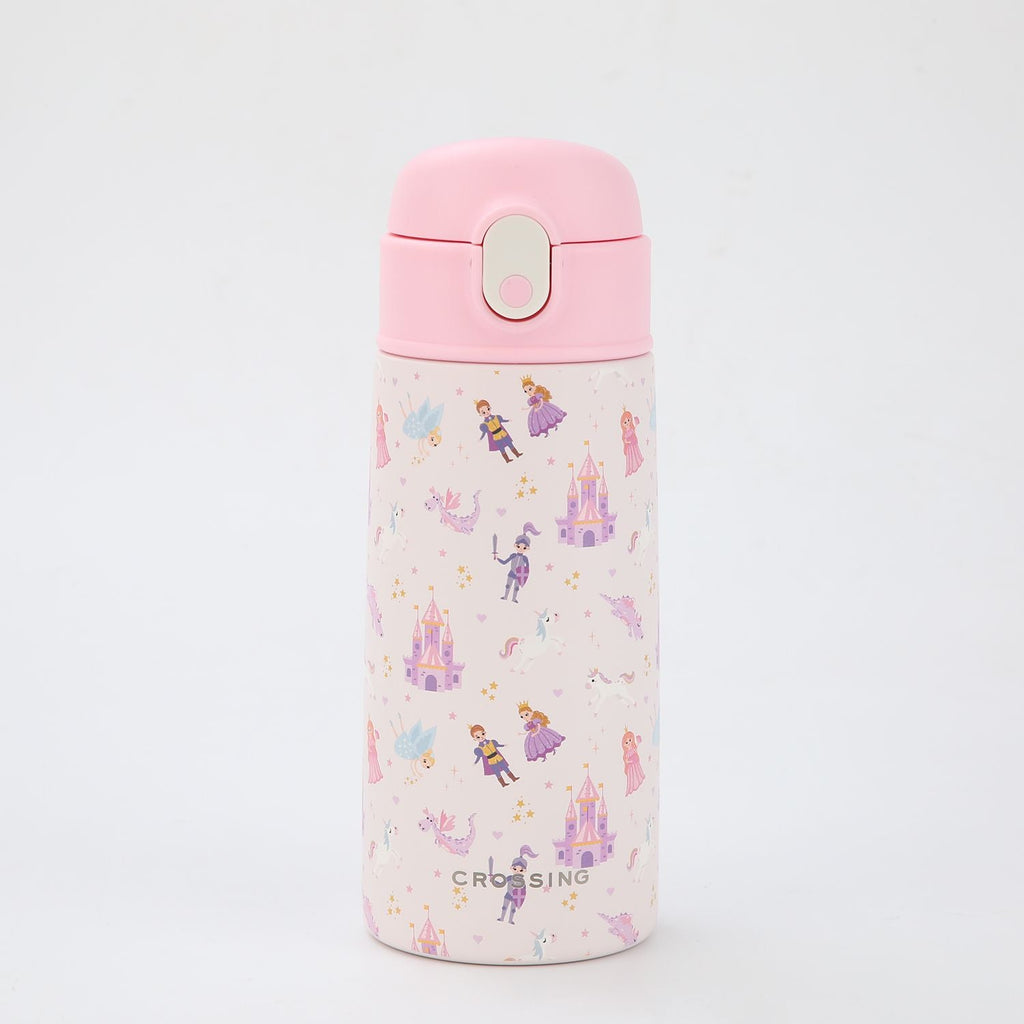 Crossing S/S 316 Kids' Insulated Water Bottle W/Sipper Silicone Straw 500ml - Enchanted Fairytale
