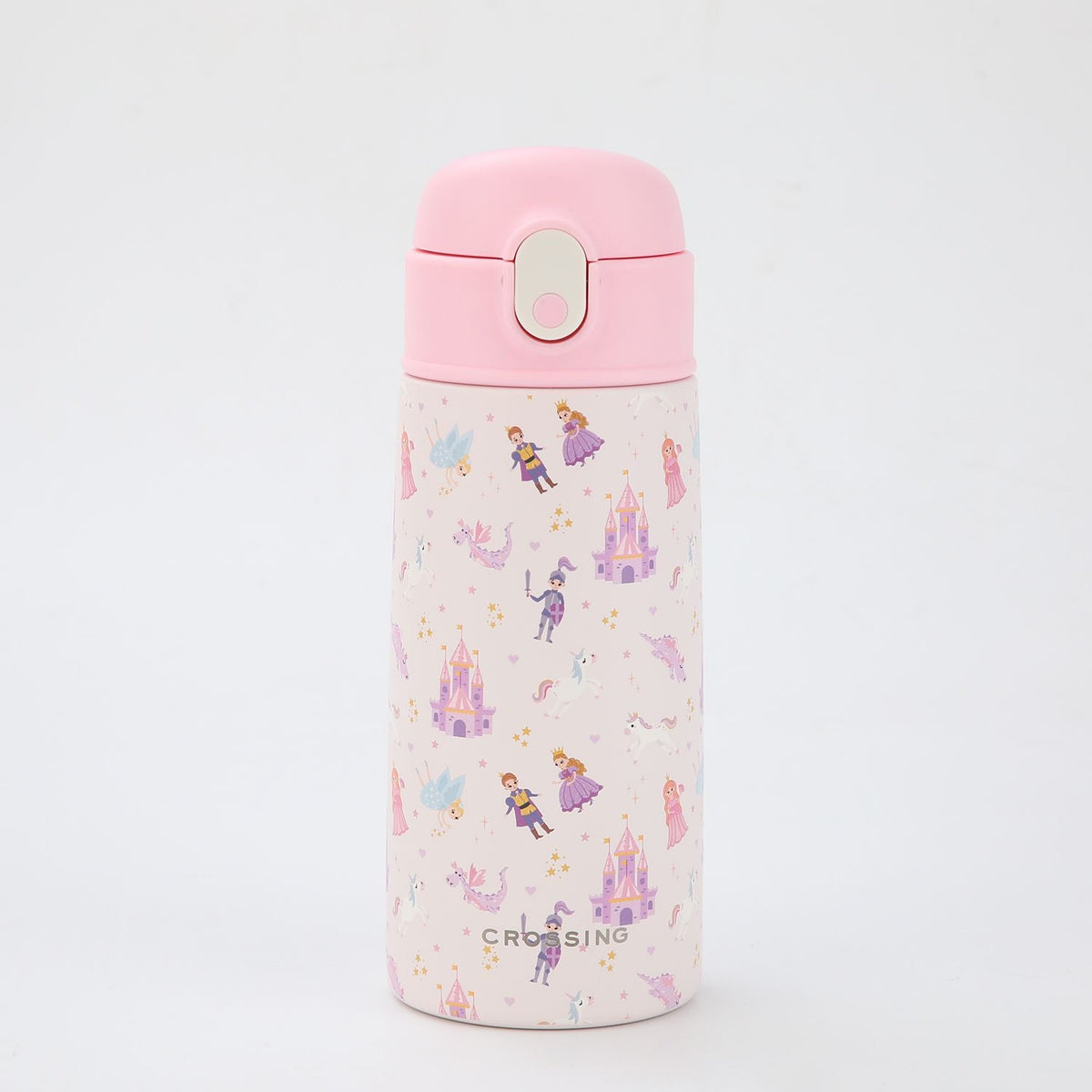 Crossing S/S 316 Kids' Insulated Water Bottle W/Sipper Silicone Straw 500ml - Enchanted Fairytale