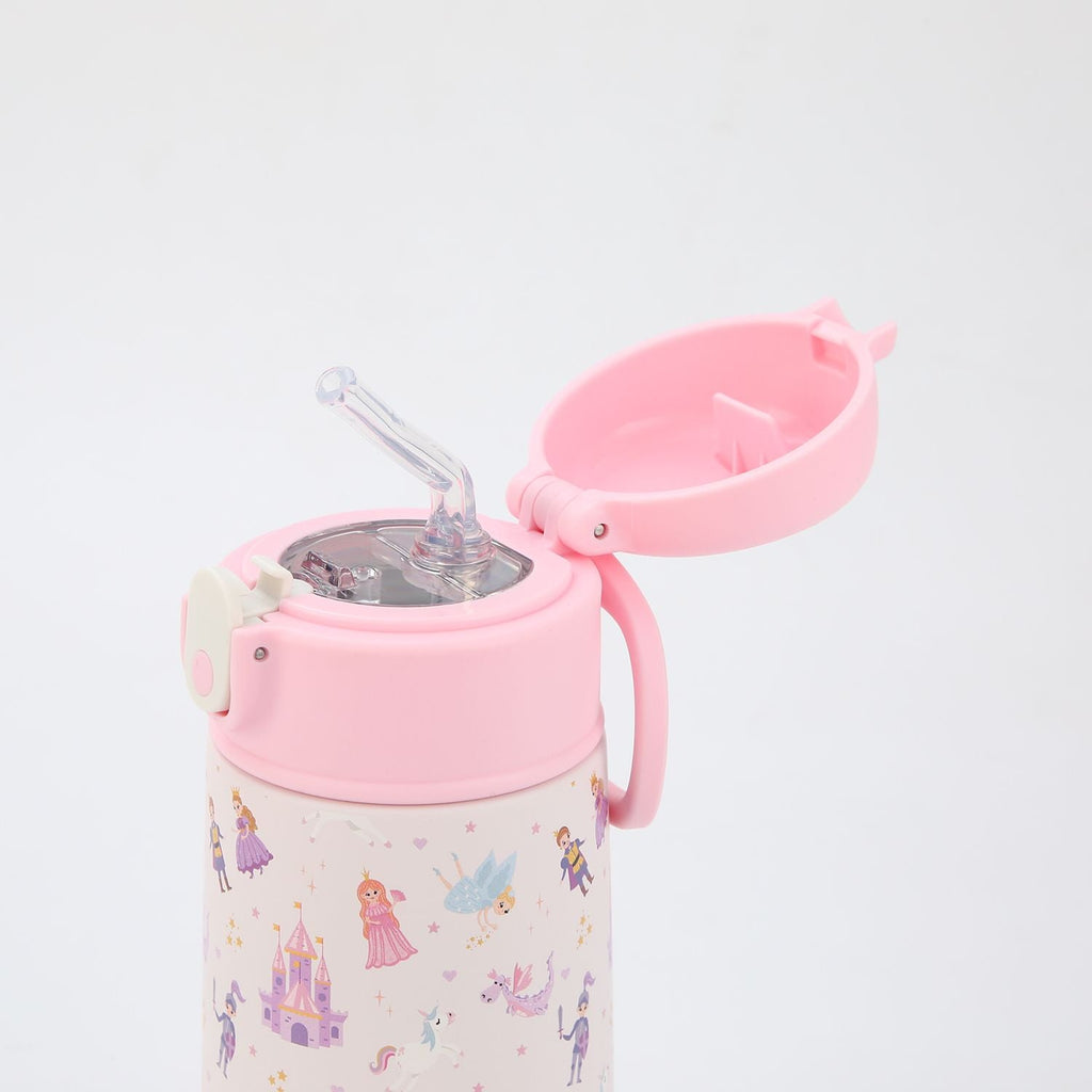 Crossing S/S 316 Kids' Insulated Water Bottle W/Sipper Silicone Straw 500ml - Enchanted Fairytale