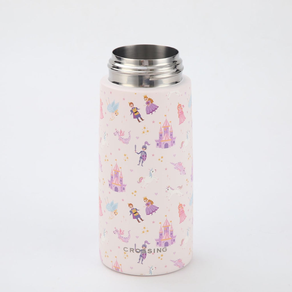 Crossing S/S 316 Kids' Insulated Water Bottle W/Sipper Silicone Straw 500ml - Enchanted Fairytale