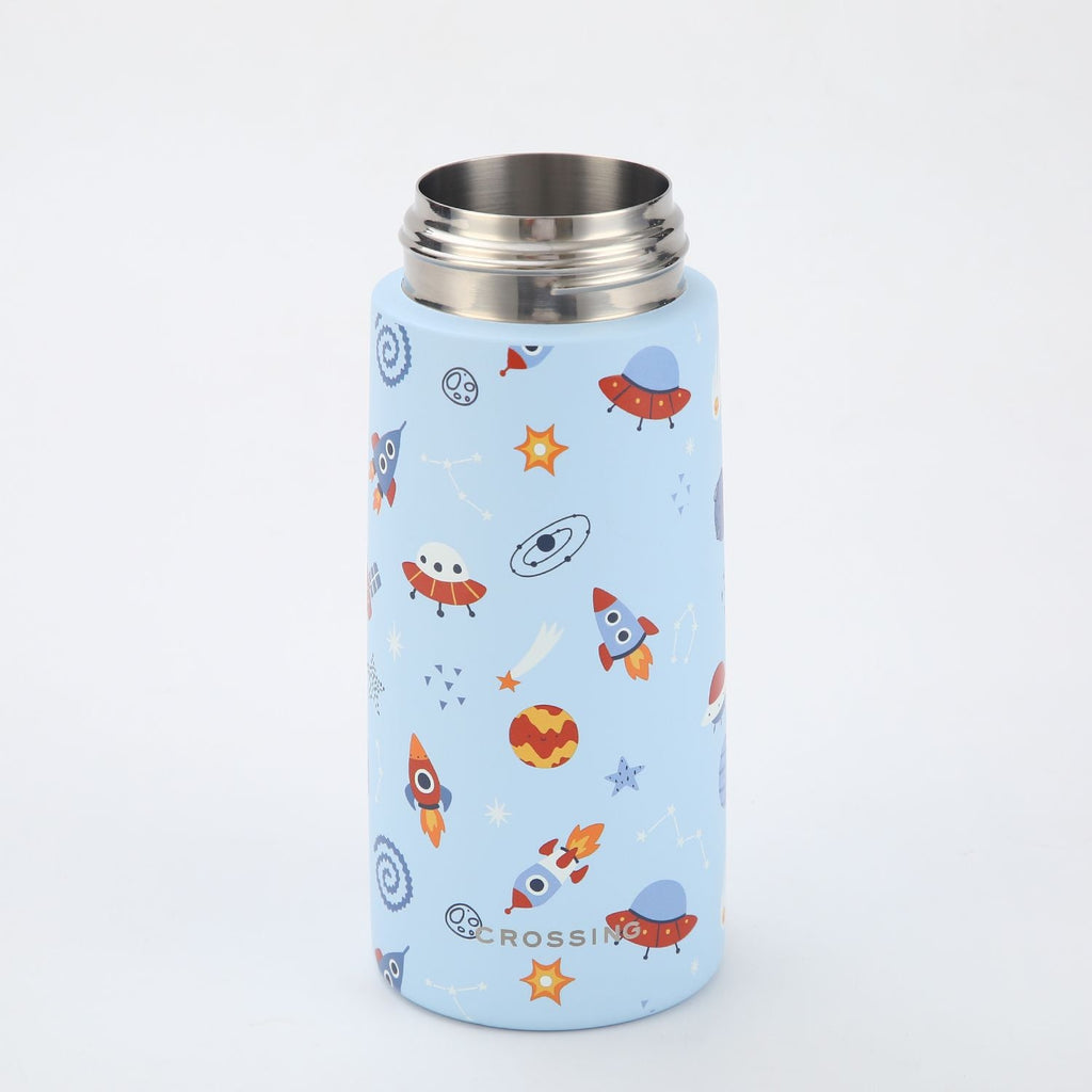 Crossing S/S 316 Kids' Insulated Water Bottle W/Sipper Silicone Straw 500ml - Galactic Space