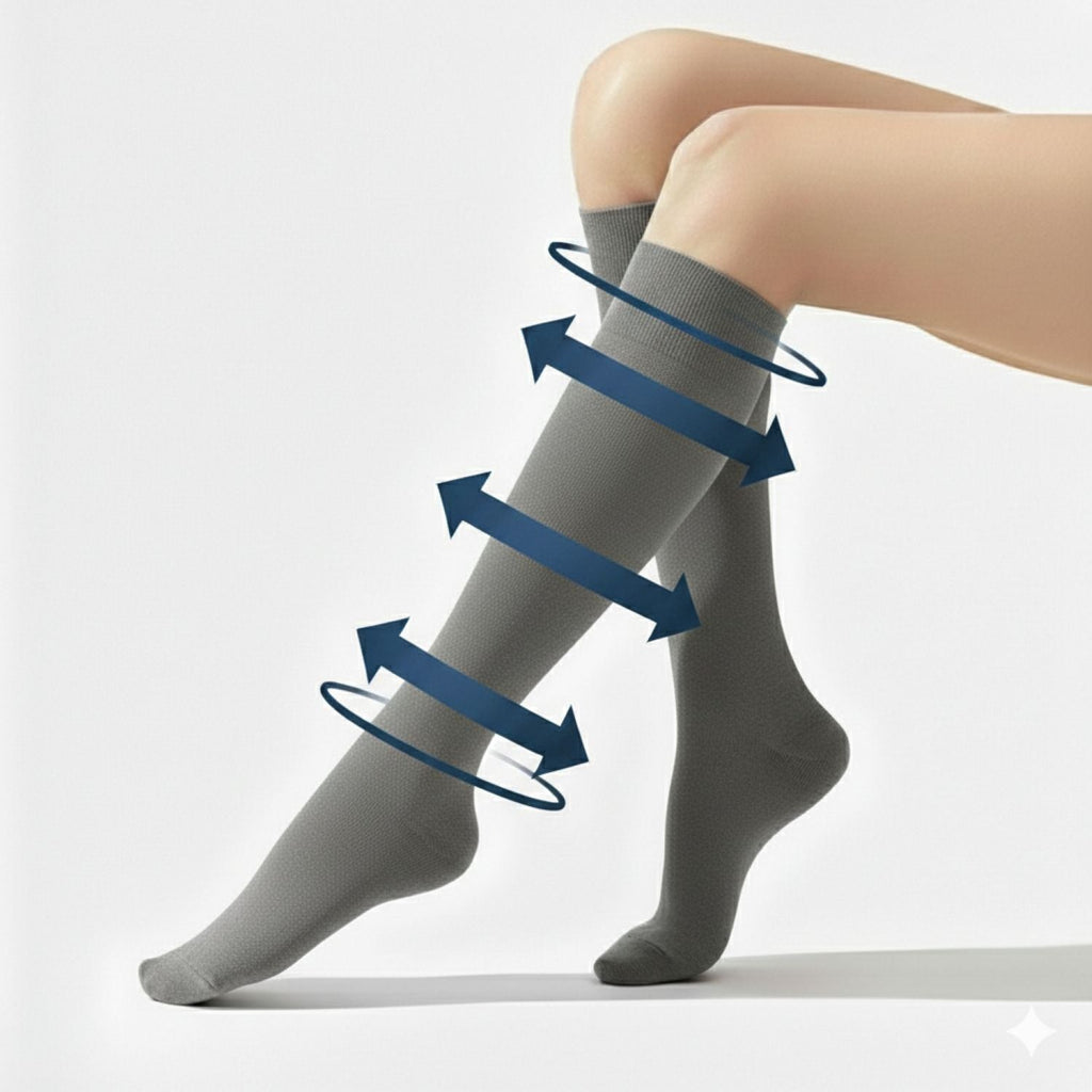 Crossing Travel & Flight Compression Socks  L - Grey