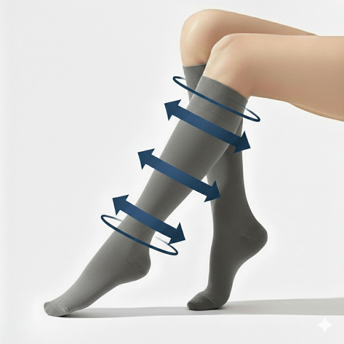 Crossing Travel & Flight Compression Socks M - Grey
