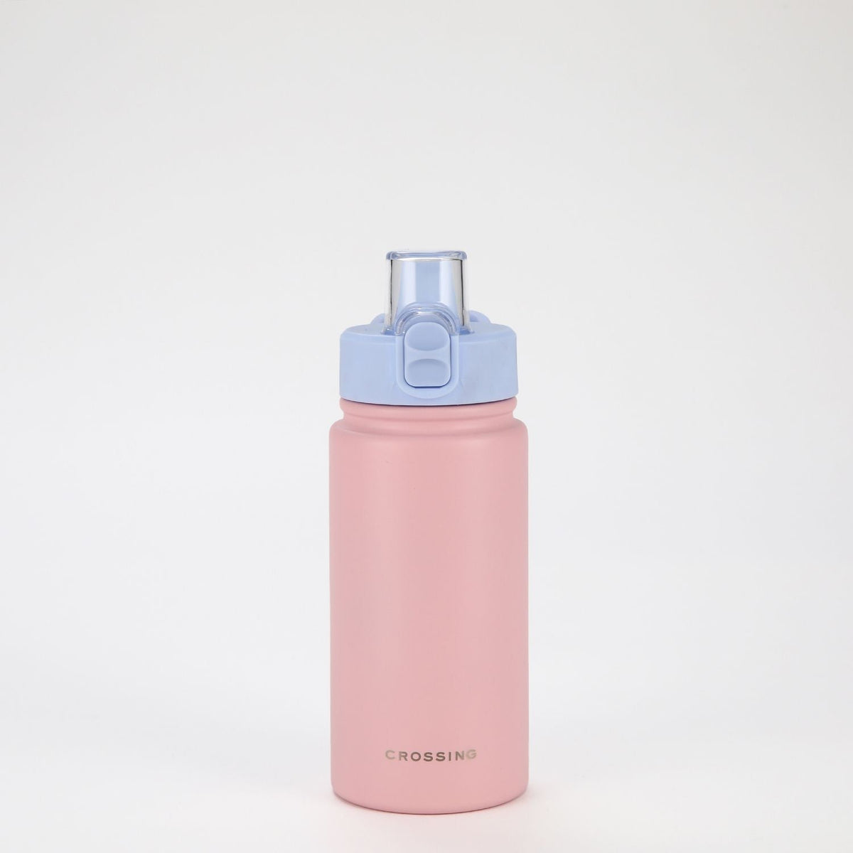 Crossing Urban Ceramic S/S Insulated Straw Sipper Cap Sports Bottle With Handle 480ml - Dusty Rose Blue (Mix)