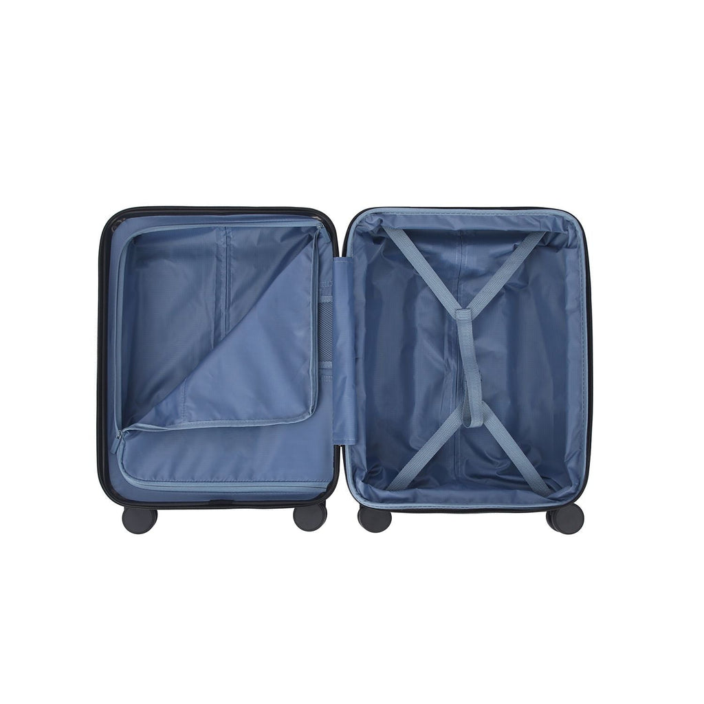Crossing VIVE Polycarbonate Expandable Carry On Luggage V2 - Black