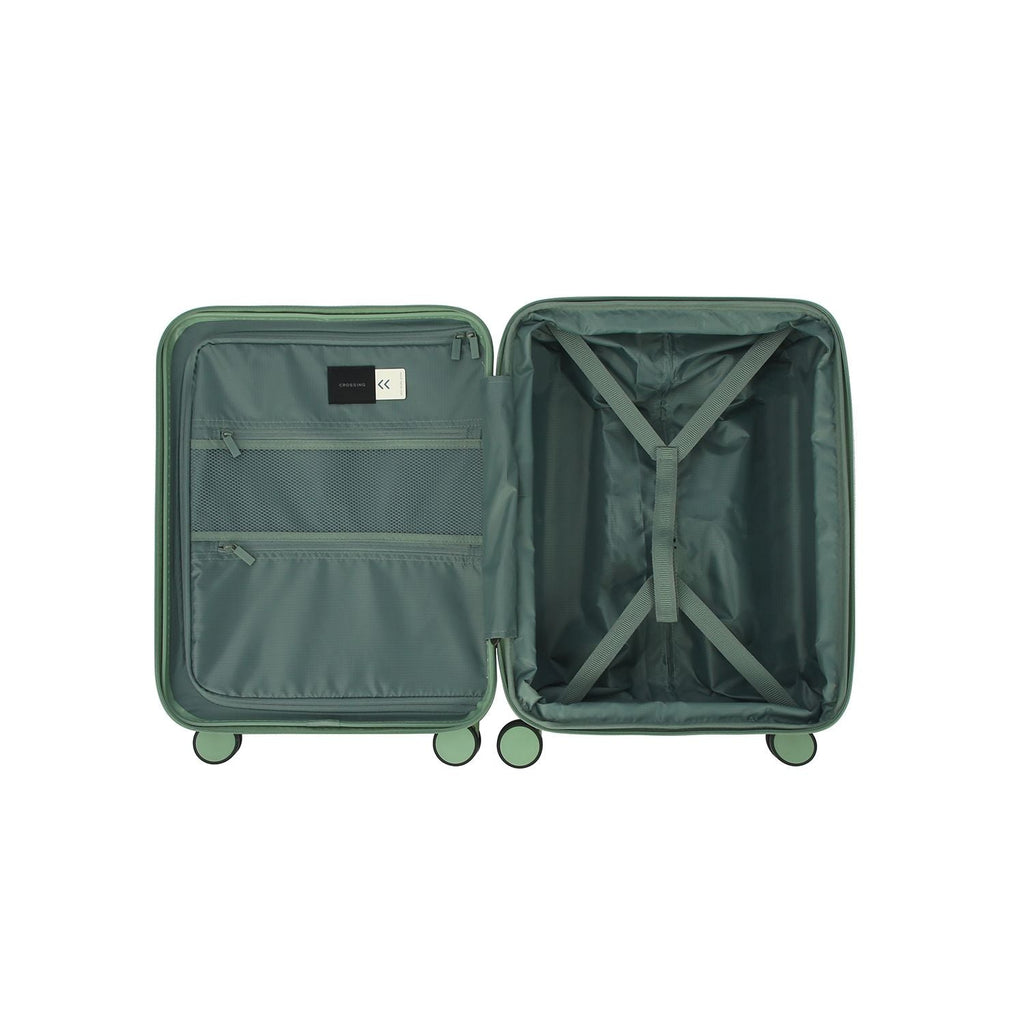 Crossing VIVE Polycarbonate Expandable Carry On Luggage V2 - Sage Green