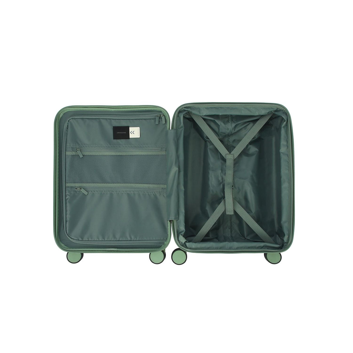 Crossing VIVE Polycarbonate Expandable Carry On Luggage V2 - Sage Green
