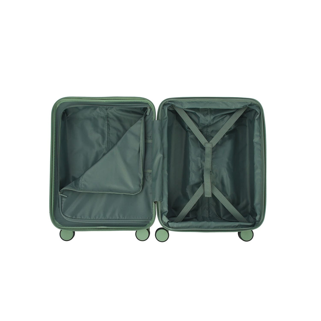 Crossing VIVE Polycarbonate Expandable Carry On Luggage V2 - Sage Green